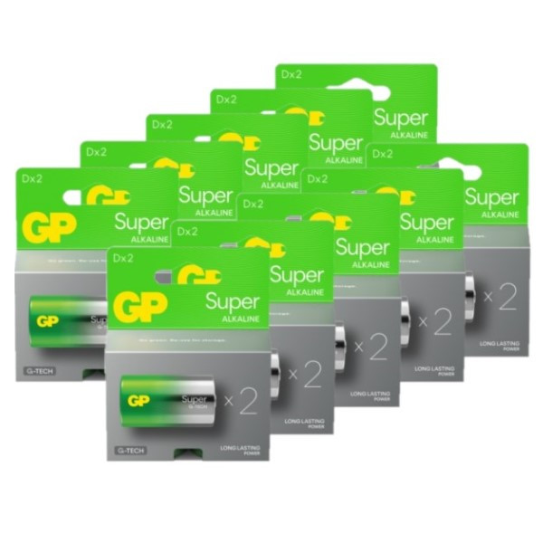 GP Super G-Tech LR20 / D Alkaline Batterij 20 stuks  AGP00355 - 1