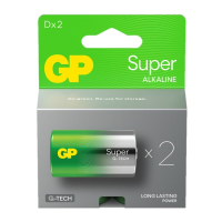 GP Super G-Tech LR20 / D Alkaline Batterij 2 stuks  AGP00337