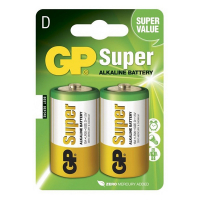 GP Super LR20 / D Alkaline Batterij 2 stuks  AGP00069