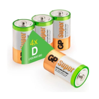 GP Super LR20 / D Alkaline Batterij 4 stuks AGP00070