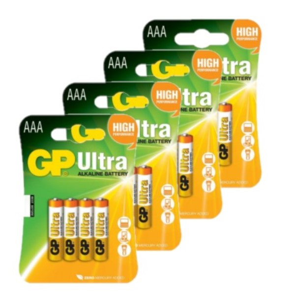 GP Ultra AAA / MN2400 / LR03 Alkaline Batterij 16 stuks  AGP00269 - 1