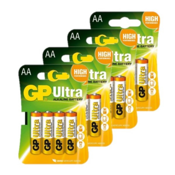 GP Ultra AA / MN1500 / LR06 Alkaline Batterij 16 stuks  AGP00260 - 1