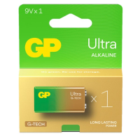 GP Ultra G-Tech 9V / 6LR61 / E-Block Alkaline Batterij 1 stuk  AGP00336