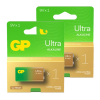 GP Ultra G-Tech 9V / 6LR61 / E-Block Alkaline Batterij 2 stuks  AGP00327 - 1