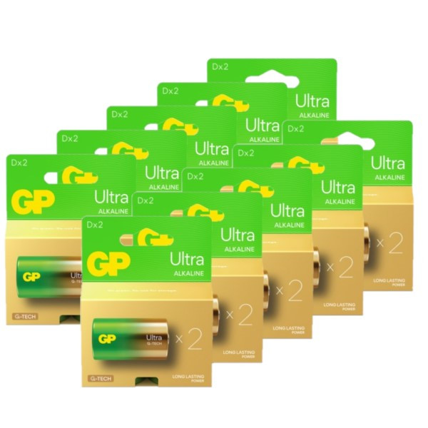 GP Ultra G-Tech LR20 / D Alkaline Batterij 20 stuks  AGP00350 - 1