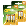 GP Ultra LR14 / C Alkaline Batterij 4 stuks