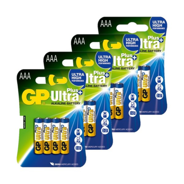 GP Ultra Plus AAA / MN2400 / LR03 Alkaline Batterij 16 stuks  AGP00283 - 1
