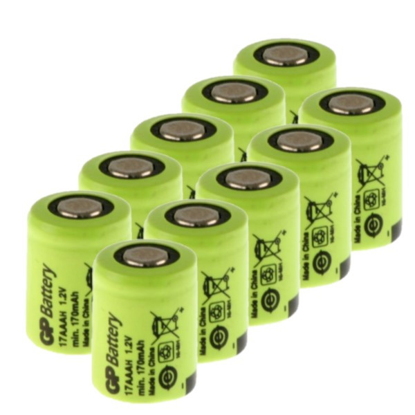 GP oplaadbare 1/3 AAA / 17AAAH batterijen 10 stuks (1.2V, 170 mAh, Ni-Mh) AGP00390 - 1