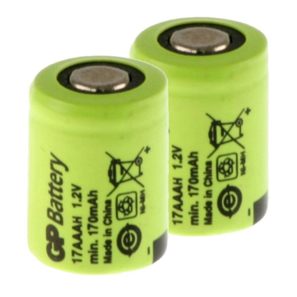 GP oplaadbare 1/3 AAA / 17AAAH batterijen 2 stuks (1.2V, 170 mAh, Ni-Mh) AGP00388 - 1