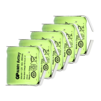 GP oplaadbare 1/3 AA / 25AAH batterijen 5 stuks met U-Tag (1.2V, 250 mAh, Ni-Mh) AGP00405