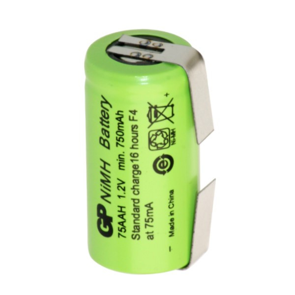 GP oplaadbare 2/3AA / 75AAH LFU batterij 1 stuk met U-Tag (1.2 V, 750 mAh, Ni-Mh) AGP00380 - 1