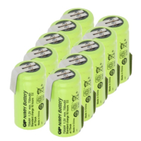 GP oplaadbare 2/3AA / 75AAH LFZ batterijen 10 stuks met Z-Tag (1.2 V, 750 mAh, Ni-Mh) AGP00387