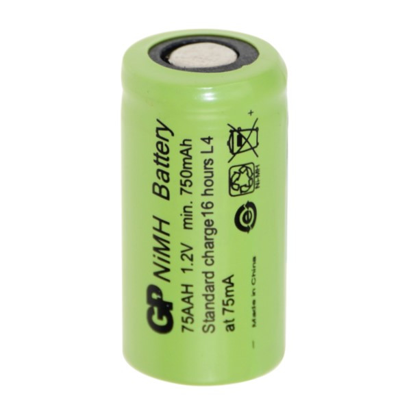 GP oplaadbare 2/3AA / 75AAH batterij 1 stuk (1.2 V, 750 mAh, Ni-Mh) AGP00376 - 1