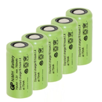 GP oplaadbare 2/3AA / 75AAH batterijen 5 stuks (1.2 V, 750 mAh, Ni-Mh) AGP00378