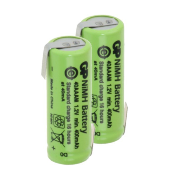 GP oplaadbare 2/3 AAA / 40AAAM batterij 2 stuks met Z-Tag (1.2V, 400 mAh, Ni-Mh) AGP00396 - 1