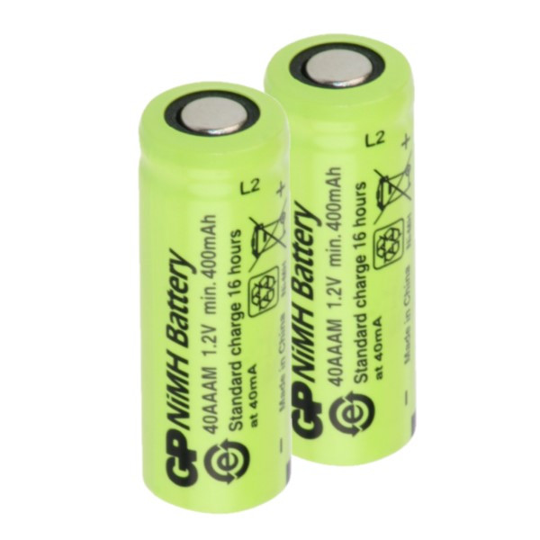 GP oplaadbare 2/3 AAA / 40AAAM batterijen 2 stuks (1.2V, 400 mAh, Ni-Mh) AGP00392 - 1