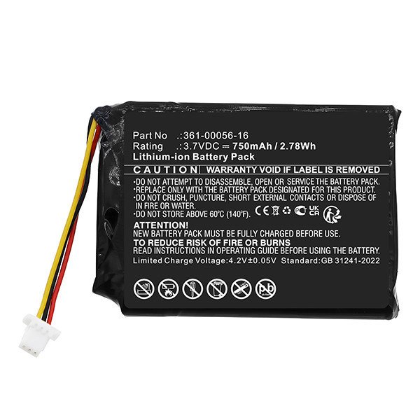 Garmin 361-00056-16 accu (3.7 V, 750 mAh, 123accu huismerk) AGA00364 - 3