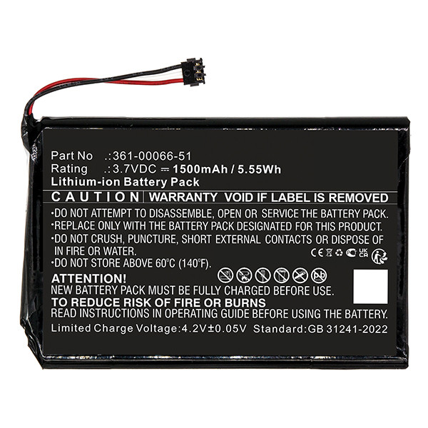 Garmin 361-00066-51 accu (3.7 V, 1500 mAh, 123accu huismerk) AGA00835 - 1