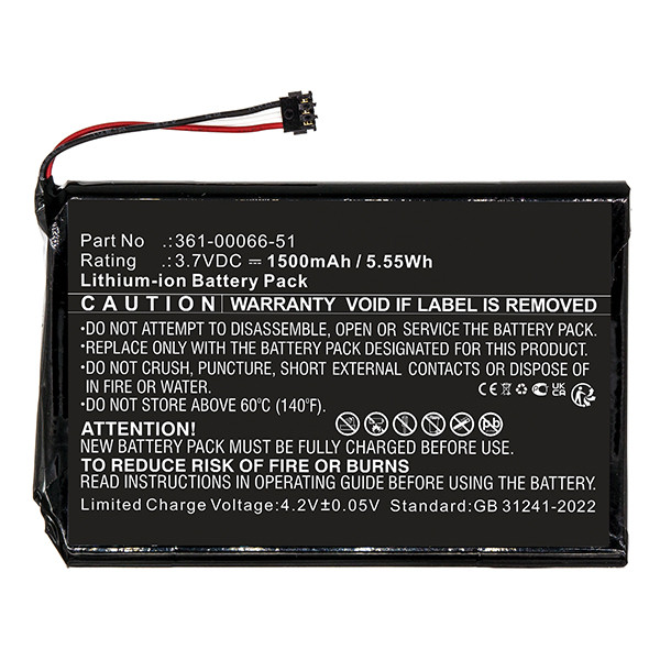 Garmin Tread 5.5 / Zumo XT / 361-00133-00 GPS accu (3.7 V, 2600 mAh, 123accu huismerk) AGA00363 - 2