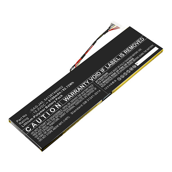 Gigabyte GAG-J40 / 541387460002 accu (15.2 V, 6100 mAh, 123accu huismerk)  AGI00135 - 1