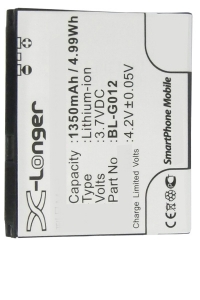 Gionee BL-G012 accu (1350 mAh, 123accu huismerk)  AGI00032