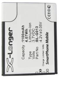 Gionee BL-G013 accu (1100 mAh, 123accu huismerk)  AGI00031