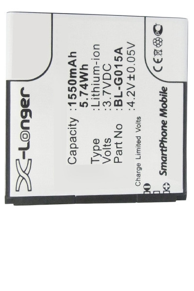 Gionee BL-G015A accu (1500 mAh, 123accu huismerk)  AGI00042 - 1