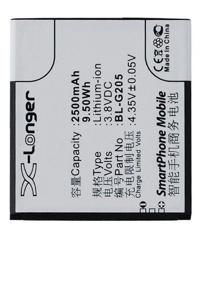 Gionee BL-G205 accu (2500 mAh, 123accu huismerk)  AGI00066 - 1