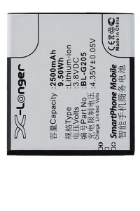 Gionee BL-G205 accu (2500 mAh, 123accu huismerk)  AGI00066