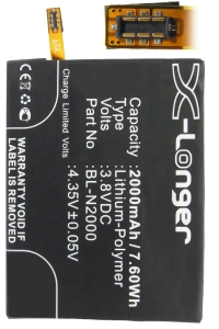 Gionee BL-N2000 accu (2000 mAh, 123accu huismerk)  AGI00037