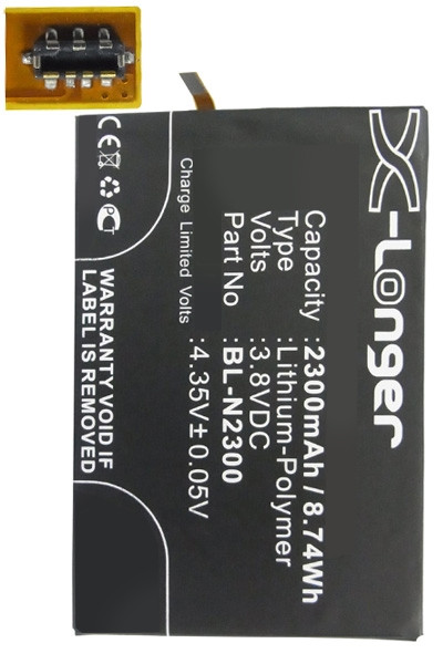 Gionee BL-N2300 accu (2300 mAh, 123accu huismerk)  AGI00056 - 1