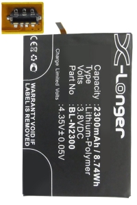 Gionee BL-N2300 accu (2300 mAh, 123accu huismerk)  AGI00056