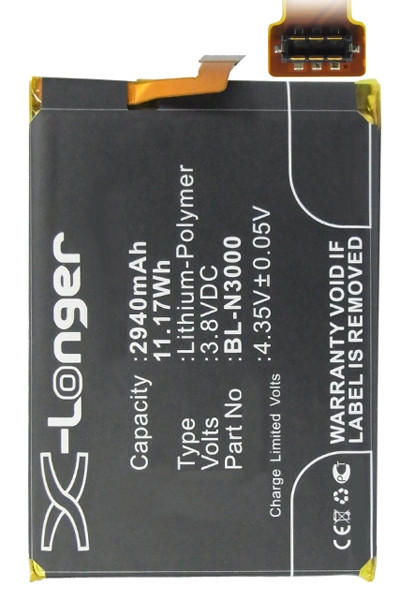 Gionee BL-N3000 accu (2940 mAh, 123accu huismerk)  AGI00046 - 1
