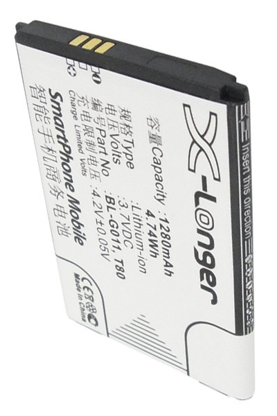 Gionee T80 / BL-G011 accu (1280 mAh, 123accu huismerk)  AGI00030 - 1