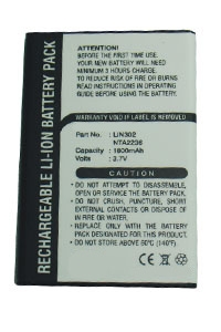 Globalsat NTA2236 / LIN302 accu (1800 mAh, 123accu huismerk)  AGL00002