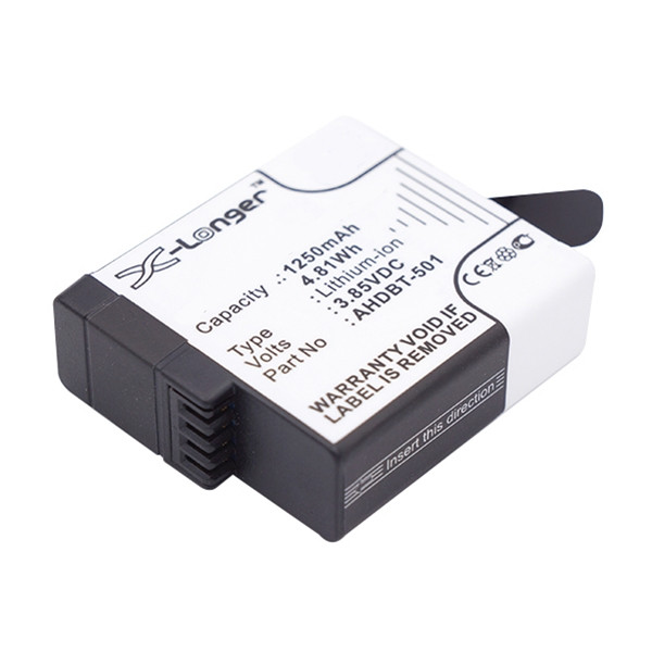 GoPro Hero 5 / AHDBT-501 / AABAT-001 accu (1250 mAh, 123accu huismerk) AGO00077 - 1