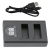 GoPro SPBL1B / AHDBT-901 USB dubbellader (123accu huismerk)  AGO00156 - 1