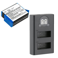 GoPro SPBL1B / AHDBT-901 accu + lader (3.85 V, 1720 mAh, 123accu huismerk)  AGO00154