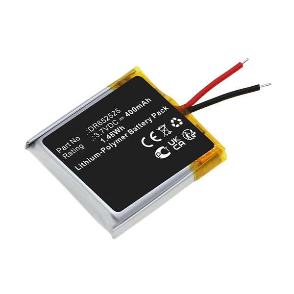 GolfBuddy DR652525 accu (3.7 V, 400 mAh, 123accu huismerk) AGO00162 - 1