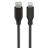 Goobay USB-C naar Lightning-USB-C oplaadkabel zwart (1 meter, 123accu huismerk)