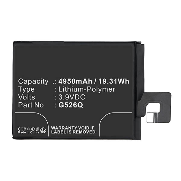 Google Pixel 9A / G526Q accu (3.9 V, 4950 mAh, 123accu huismerk) AGO00210 - 2
