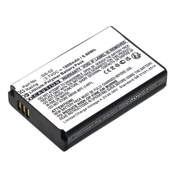 Grandstream GS-02 accu (1800 mAh, 123accu huismerk)  AGR00209 - 1