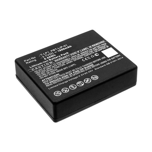 HME T-LP1 / PBT-LIP-01 / TMA-BAT-02 accu (3.7 V, 1800 mAh, 123accu huismerk) AHM00010 - 1