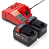 HNRG Pack: 2x Milwaukee M18 HB12 accu's + lader (18 V, 12 Ah, 123accu huismerk)