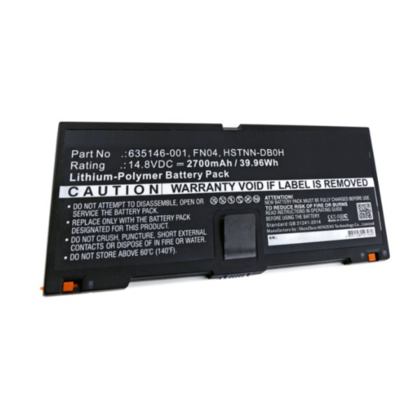 HP FN04 / 635146-001 / HSTNN-DB0H accu (14.8 V, 2700 mAh, 123accu huismerk)  AHP00518 - 1