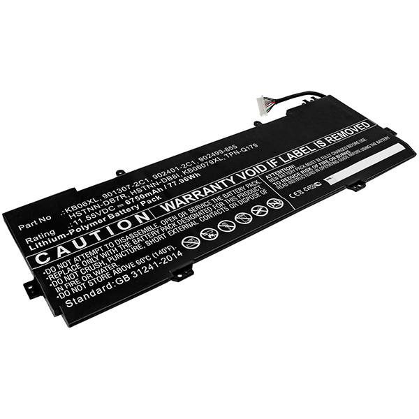HP KB06XL / 902499-855 / HSTNN-DB8I accu (11.55 V, 6750 mAh, 123accu huismerk)  AHP00724 - 1