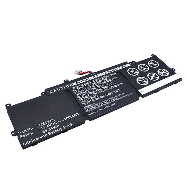 HP ME03XL / 787521-005 / HSTNN-UB6M accu (11.4 V, 3100 mAh, 123accu huismerk)  AHP00448 - 1