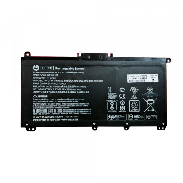 HP TF03XL / 920046-541 / HSTNN-LB7X accu (11.55 V, 3600 mAh, origineel)  AHP00687 - 1