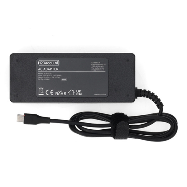HP USB-C 100W oplader PD 3.0 (20 V, 5 A, 100 W, 123accu huismerk) ADR00451 - 2