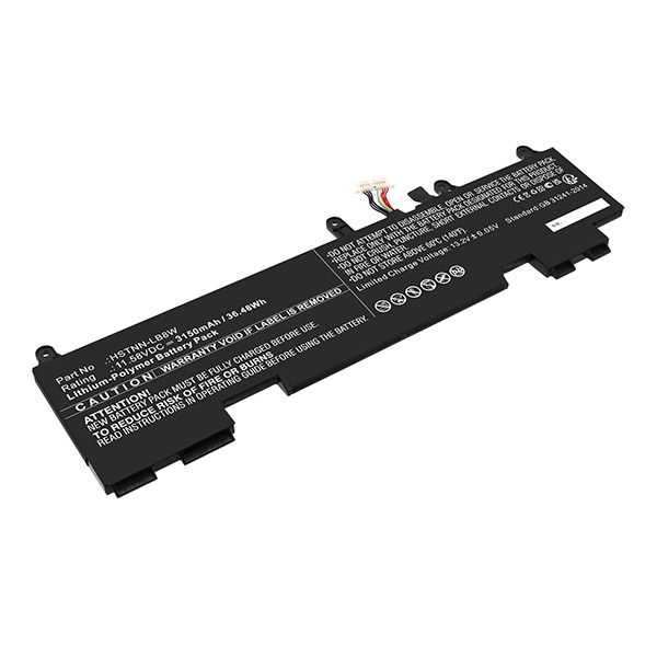 HP WP03XL / M73468-005 / HSTNN-LB8W accu (11.58 V, 3150 mAh, 123accu huismerk)  AHP00831 - 1